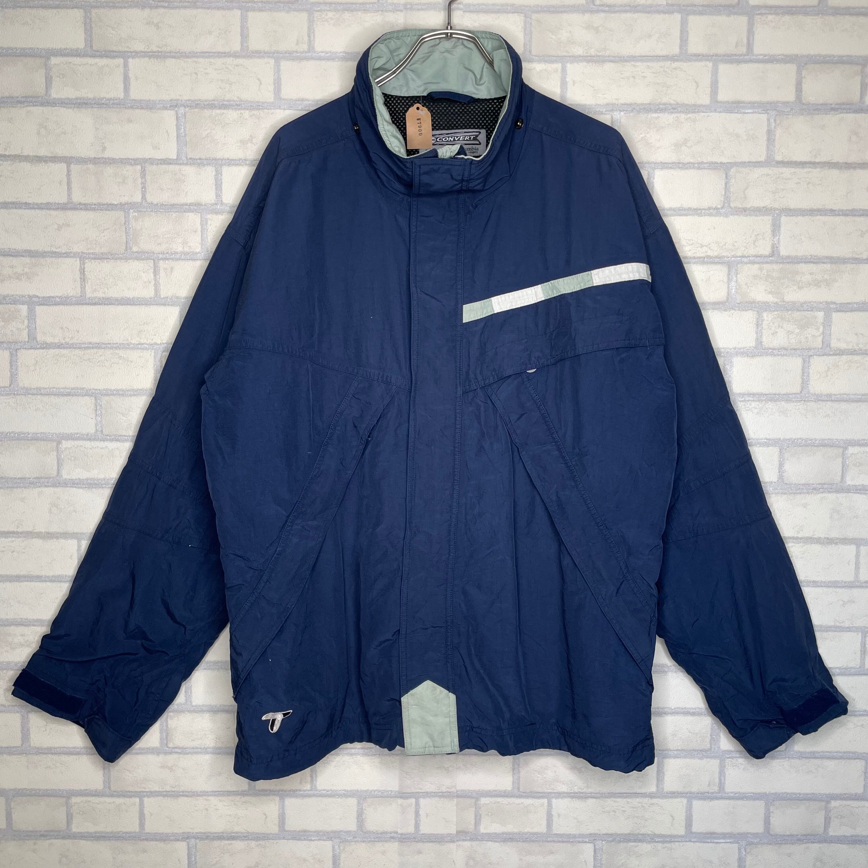 Columbia マウンテンジャケット XL CONVERT 裏ポケット 裾ゴム ジップ 