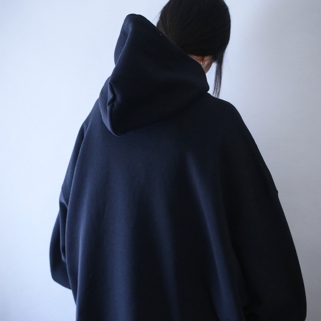 "RUSSELL ATHLETIC" XXXXL super over silhouette black sweat parka