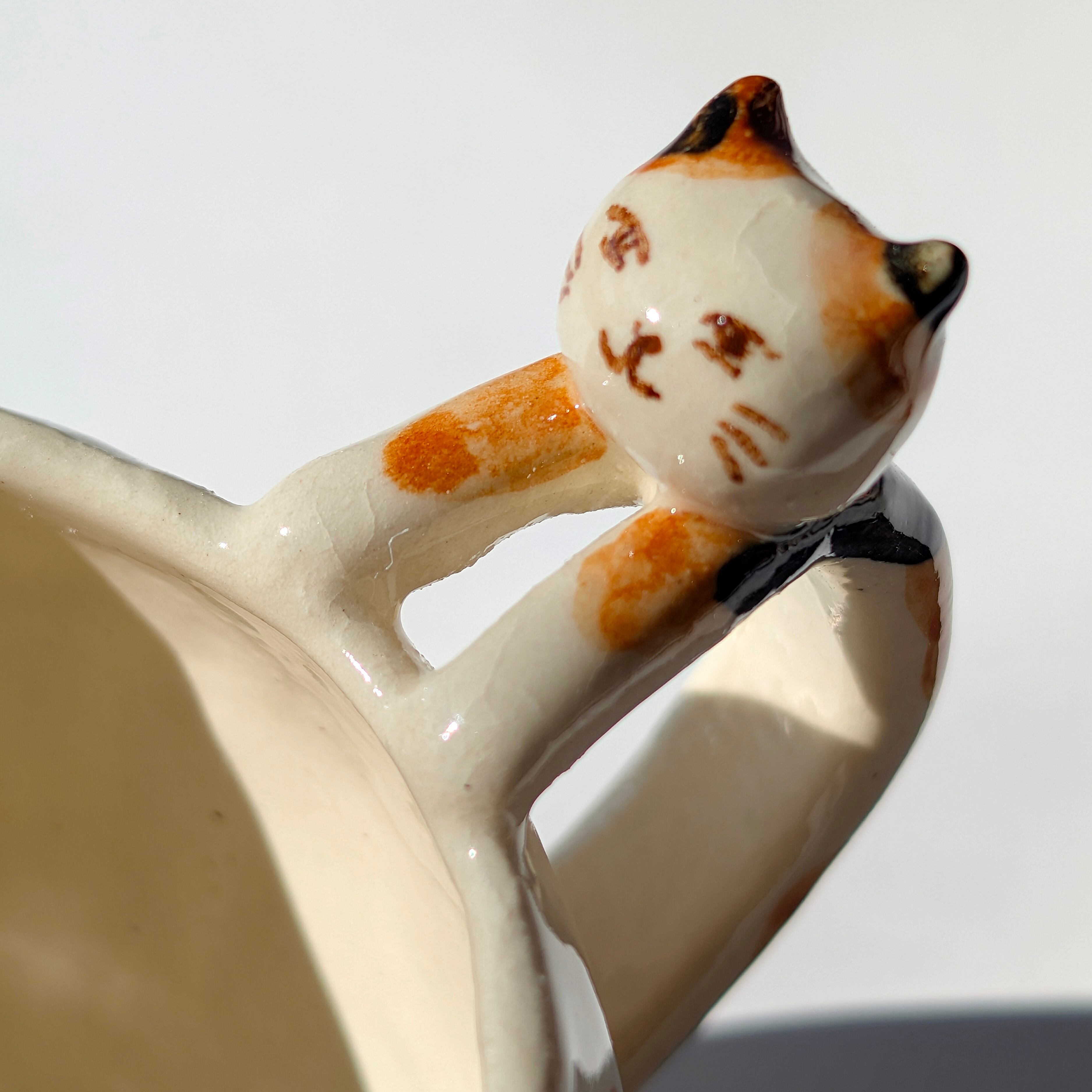 ☆即納可能☆ 三毛猫のコーヒーカップ 手びねり | しののめラボ