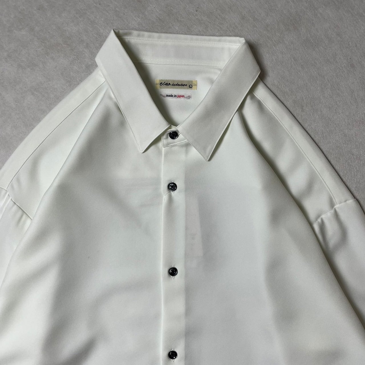 日本製】【定番】リフラクスとろみシャツ ルーズフィット CIAO 221-00