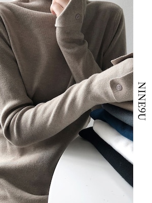 turtleneck classic cutsew【NINE4974】