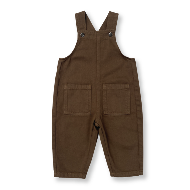 【GROWN】Everyday Organic Denim Overalls -Clay