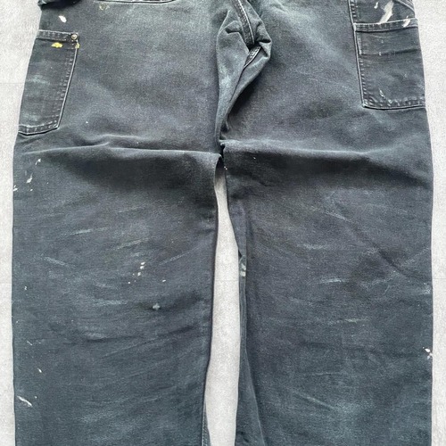 USA生地 ブラック ダブルニー Carhartt B136 BLK 32×32 詳細写真14