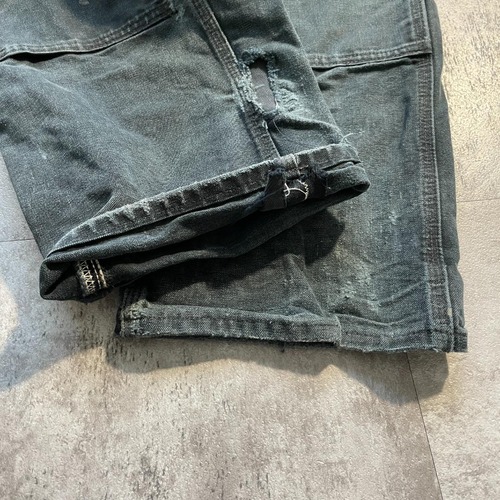 USA製 ブラック ダブルニー Carhartt B01 BLK 38×30 詳細写真6