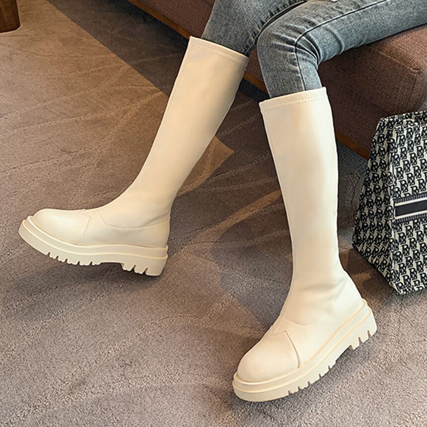 ブーツオータムウィンターソリッド カラージッパーレッド 靴 シューズ 秋物 冬物 ソリッドカラー フェイクシューズ44164201005