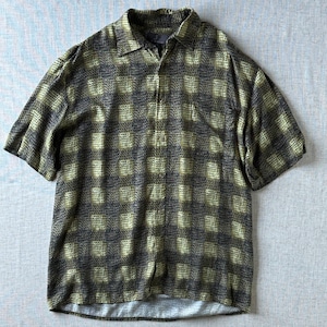 90s J. Ferrar Rayon Pattern Shirt / Unisex L