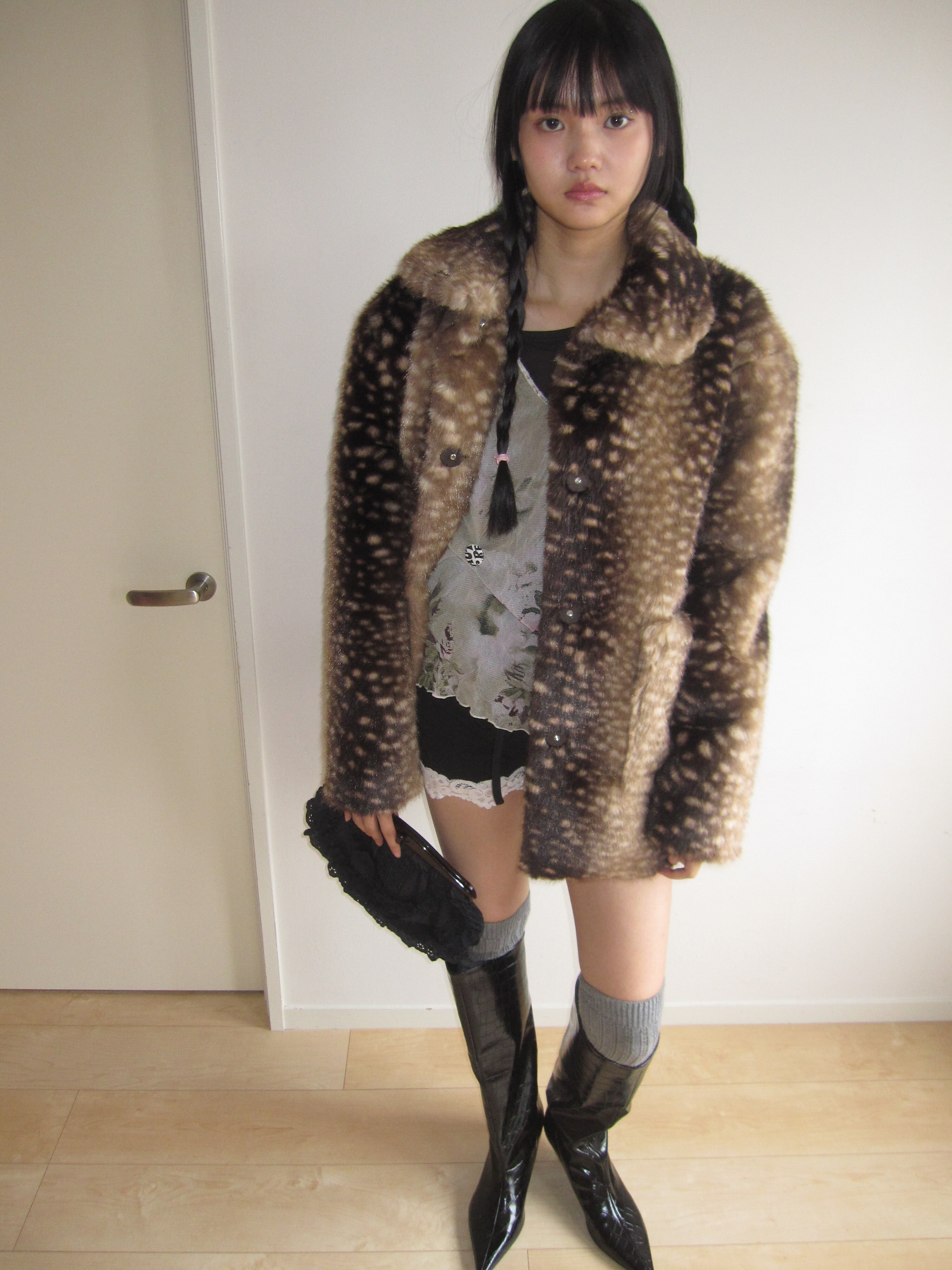 Bambi Fur Jacket brown | n.k atelier