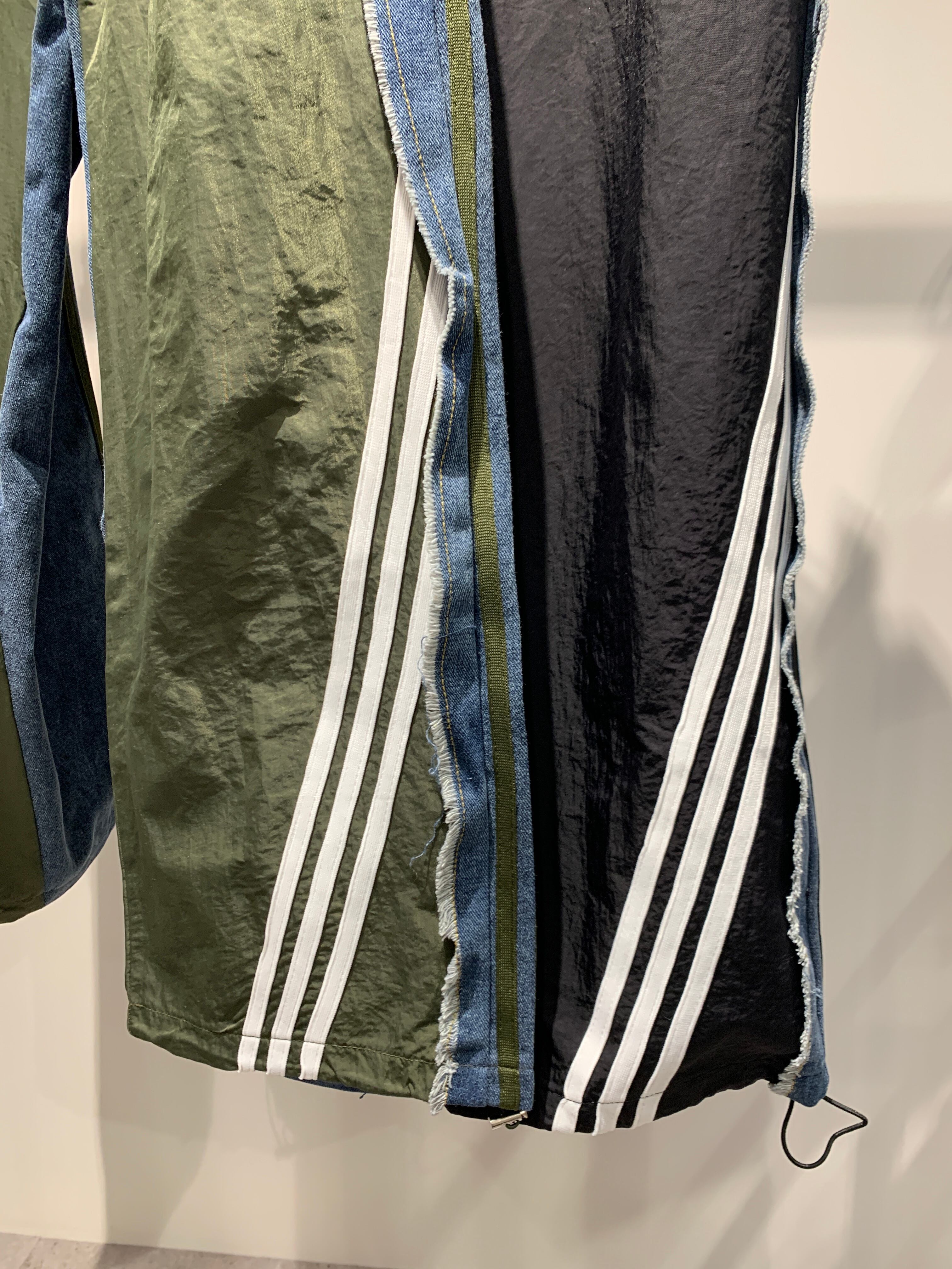 nylon docking denim line pants