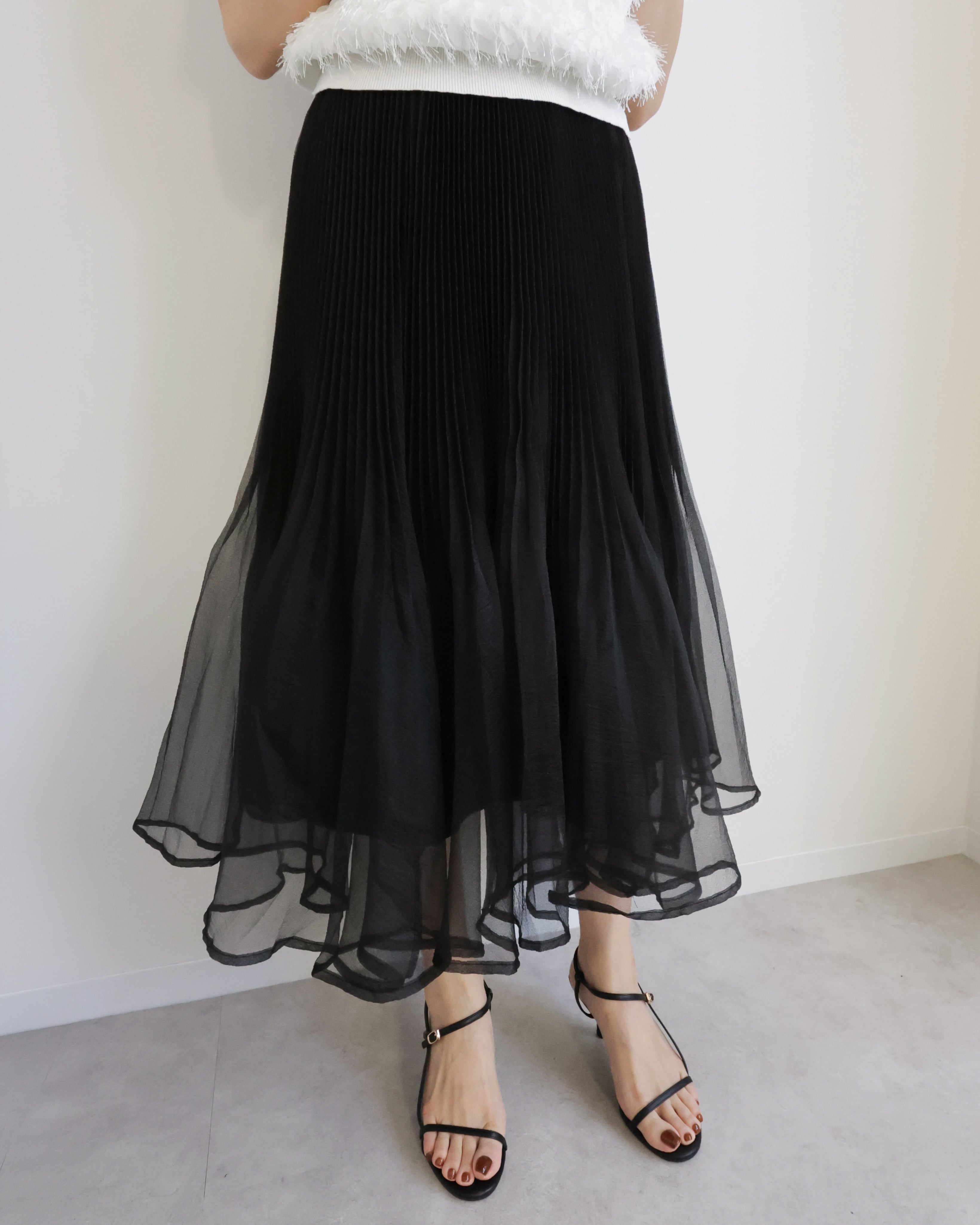 Fairy dress up sheer スカート シアープリーツマーメイドスカート［80035］ | conforobe(コンフォローブ)