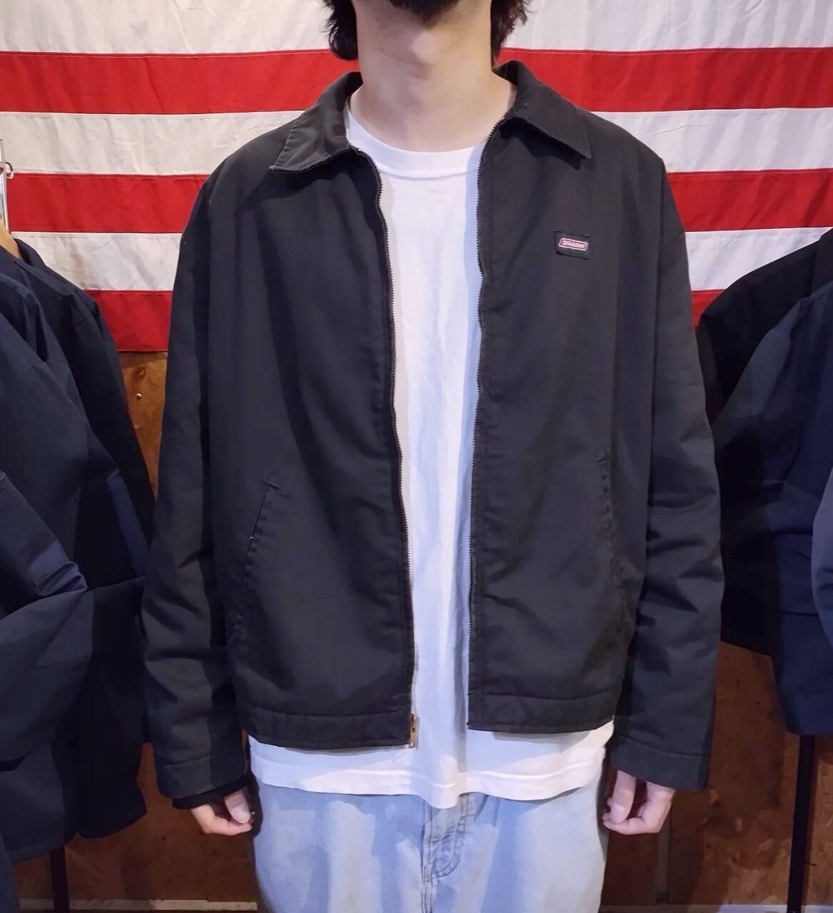 Used ジャケット◆美品 XL 00s Dickies アイゼンハワー ワークジャケット 黒 キルティング◆ヴィンテージ USA古着