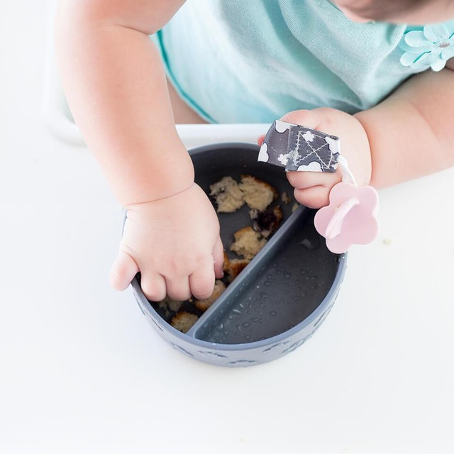 Grabease グラビーズ  シリコンボウル グレー Silicone Suction Bowl ベビー食器 離乳食