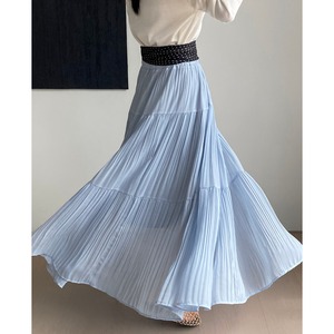 A-line tiered maxi skirt◇4colors 1833