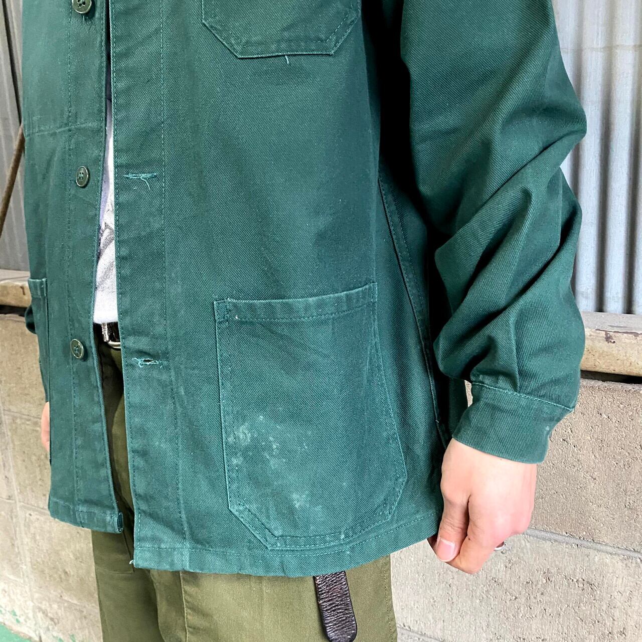 コットンツイル フレンチワークジャケット サイズ46 メンズL相当