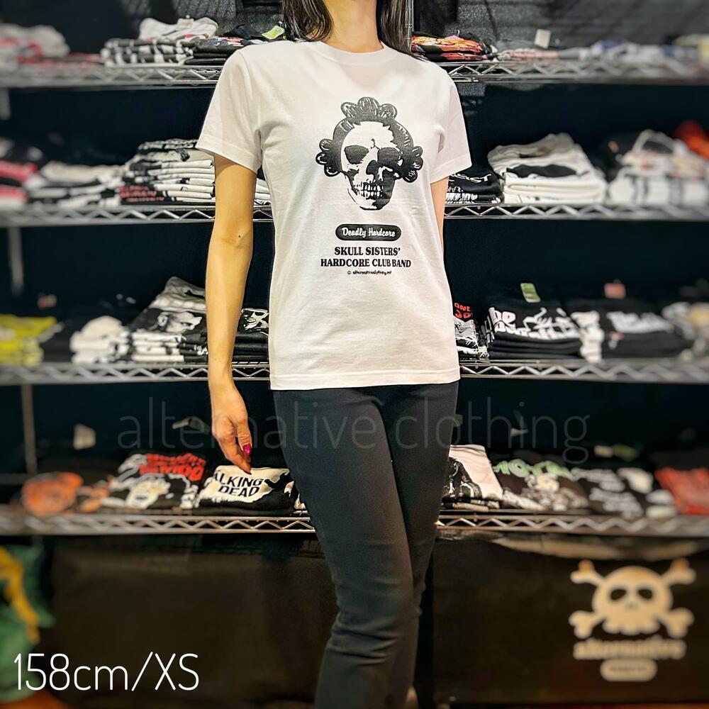 スカル姉さんのハードコア・クラブ・バンド ドクロ Tシャツ メンズ