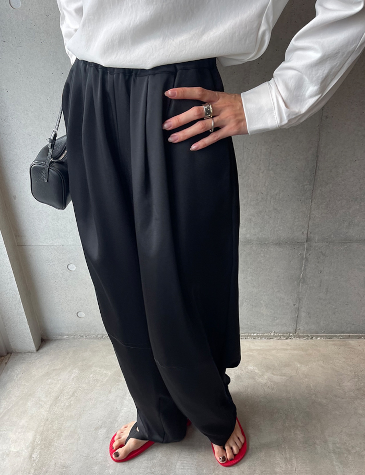 【25aw】Premium-satin Baggy Pants_3colors