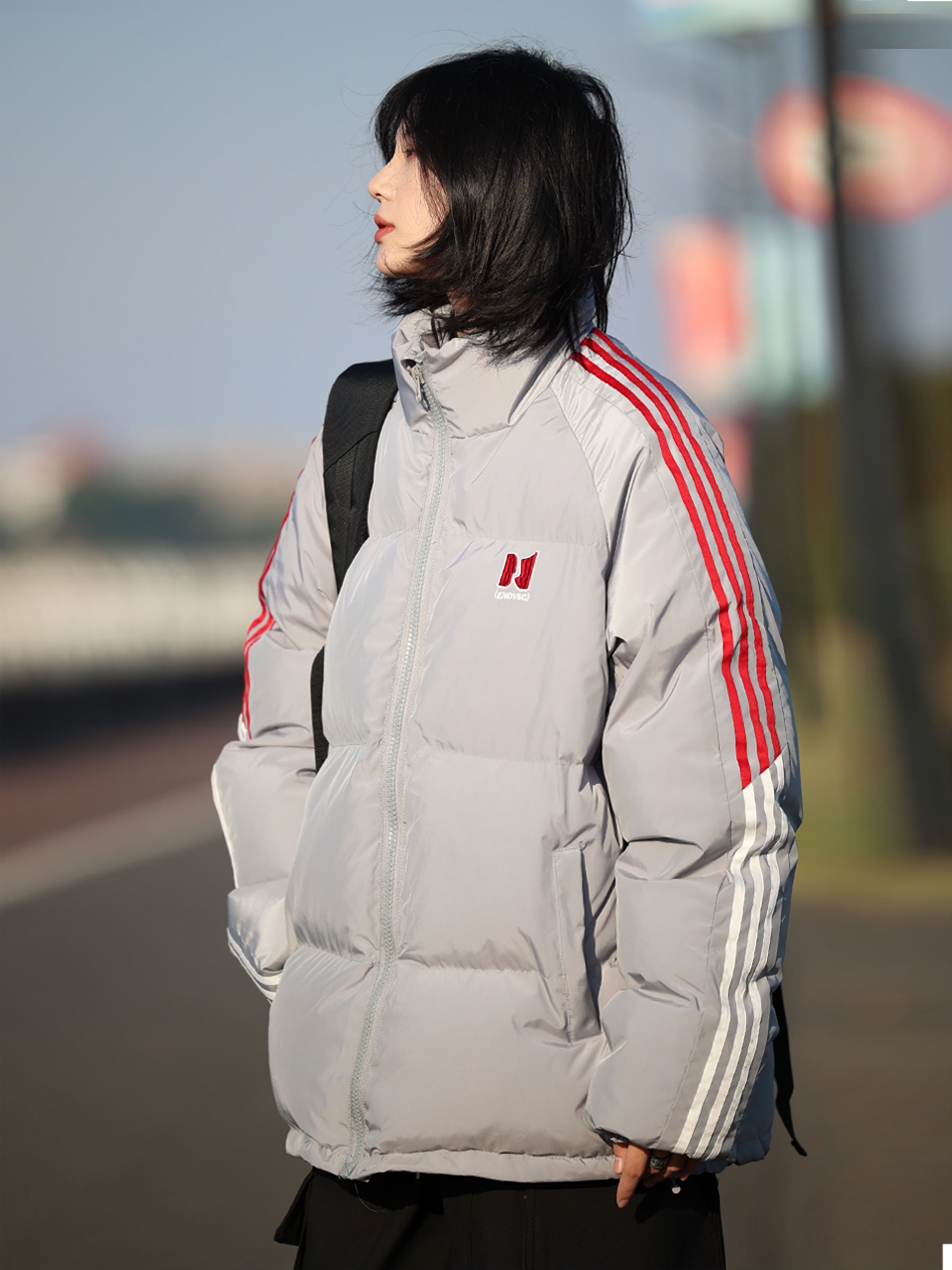 スリーストライプダウンジャケット / Three Stripe Down Jacket