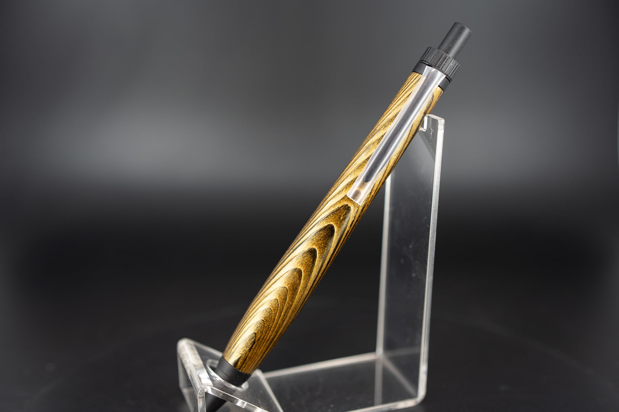 日本が誇る銘木】屋久杉 浮造り 拭き漆 変わり塗 ② black BP | 木軸