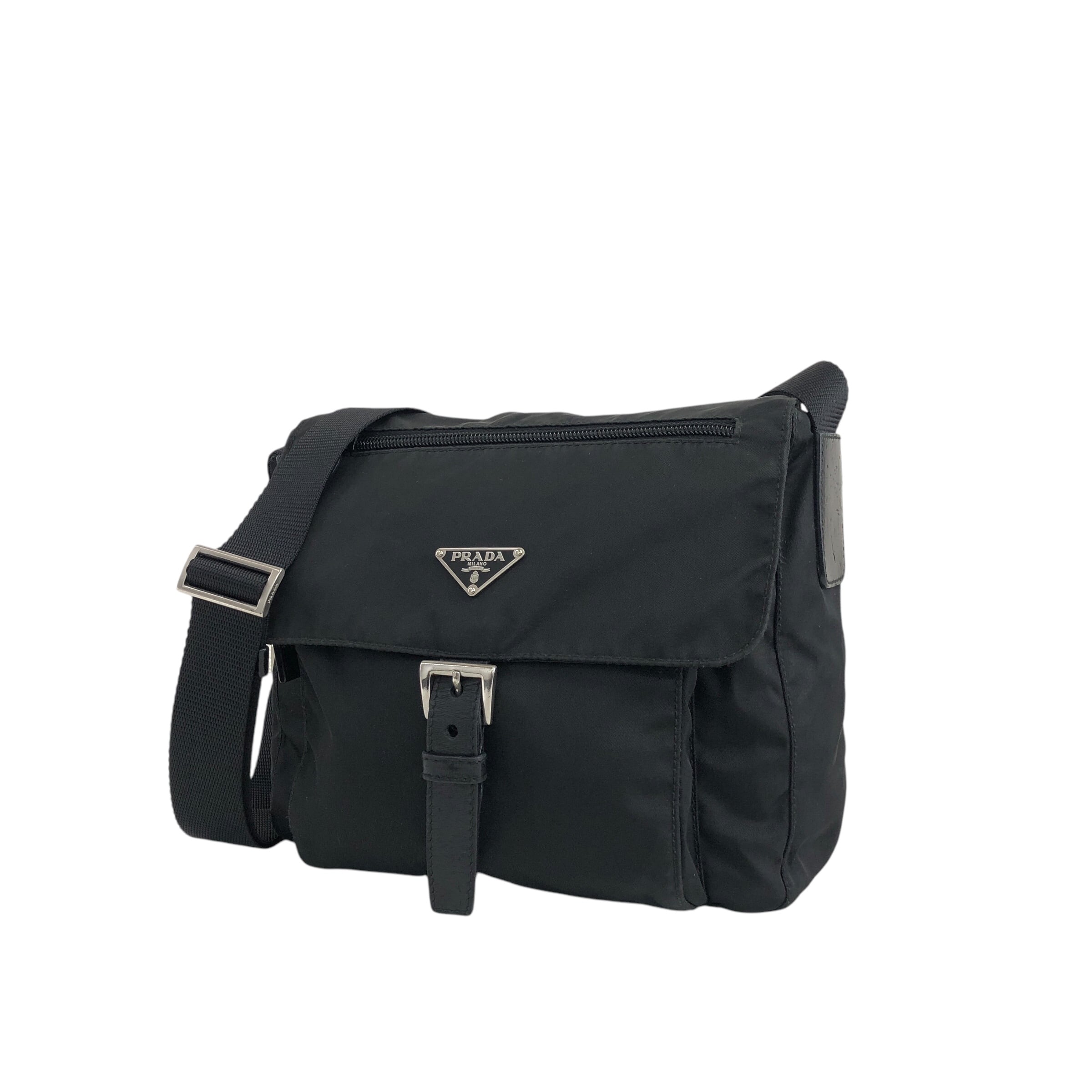 PRADA プラダ ショルダーバッグ ブラック トライアングルロゴ ナイロン