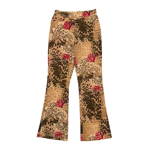 Leopard flare pants