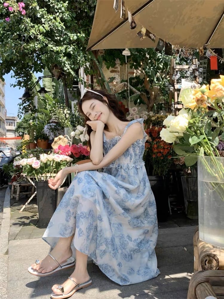 ノースリーブ花柄ワンピース G105CON0029 | liberal style. - 韓国