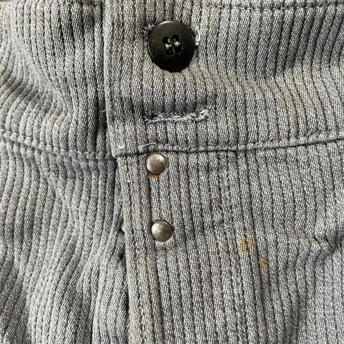 40s ファーマーズ コットンピケ フレンチワーク グレー パンツ W37 詳細写真9