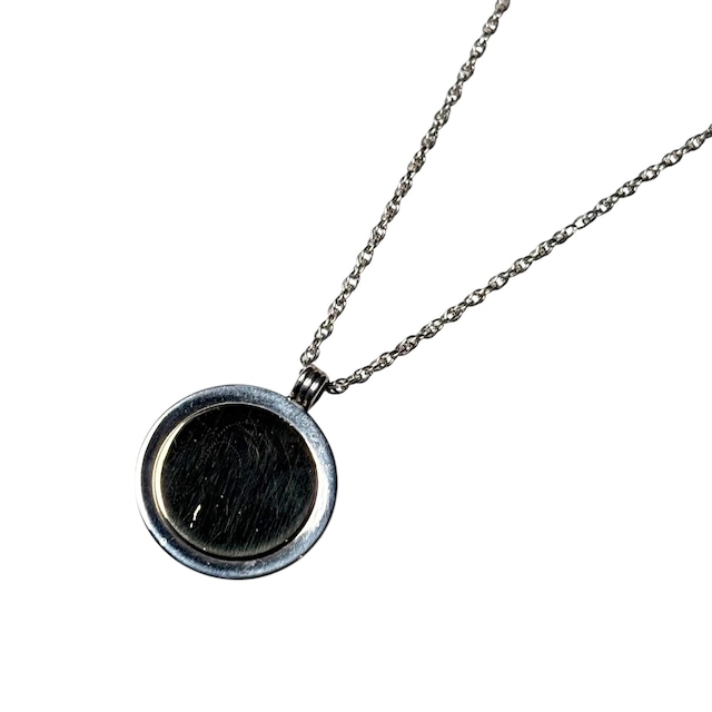 vintage TIFFANY silver × k18 coin pendant necklace