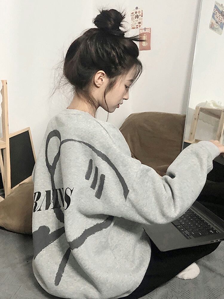 ベルベットグレースプリングオータムルーズトップス コットン 春物 秋物 スーパーモール95809537866