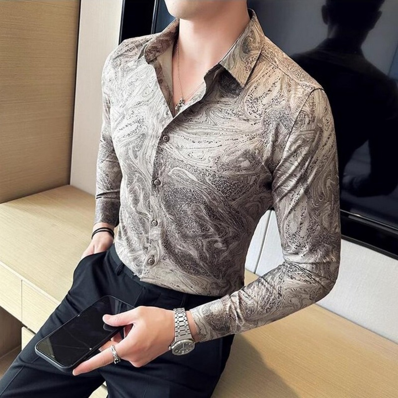 printed shirt tops 00253