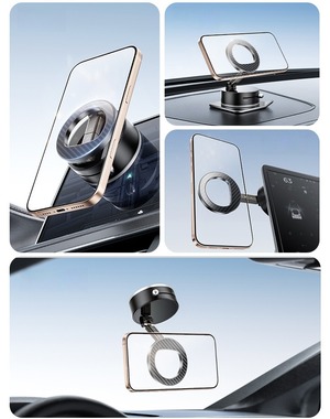 車載ホルダー マグネット スマホホルダー 車載 360°回転 調整可能 スマホスタンド 車 真空吸着 吸盤 超強磁力 MagSafe対応 充電不要 片手操作 卓上 携帯ホルダー 携帯スタンド iPhone Android全機種対応 車用 カー用品