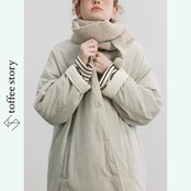 暖かさとオシャレを両立♪リバーシブルミドル丈ジャケット P0110