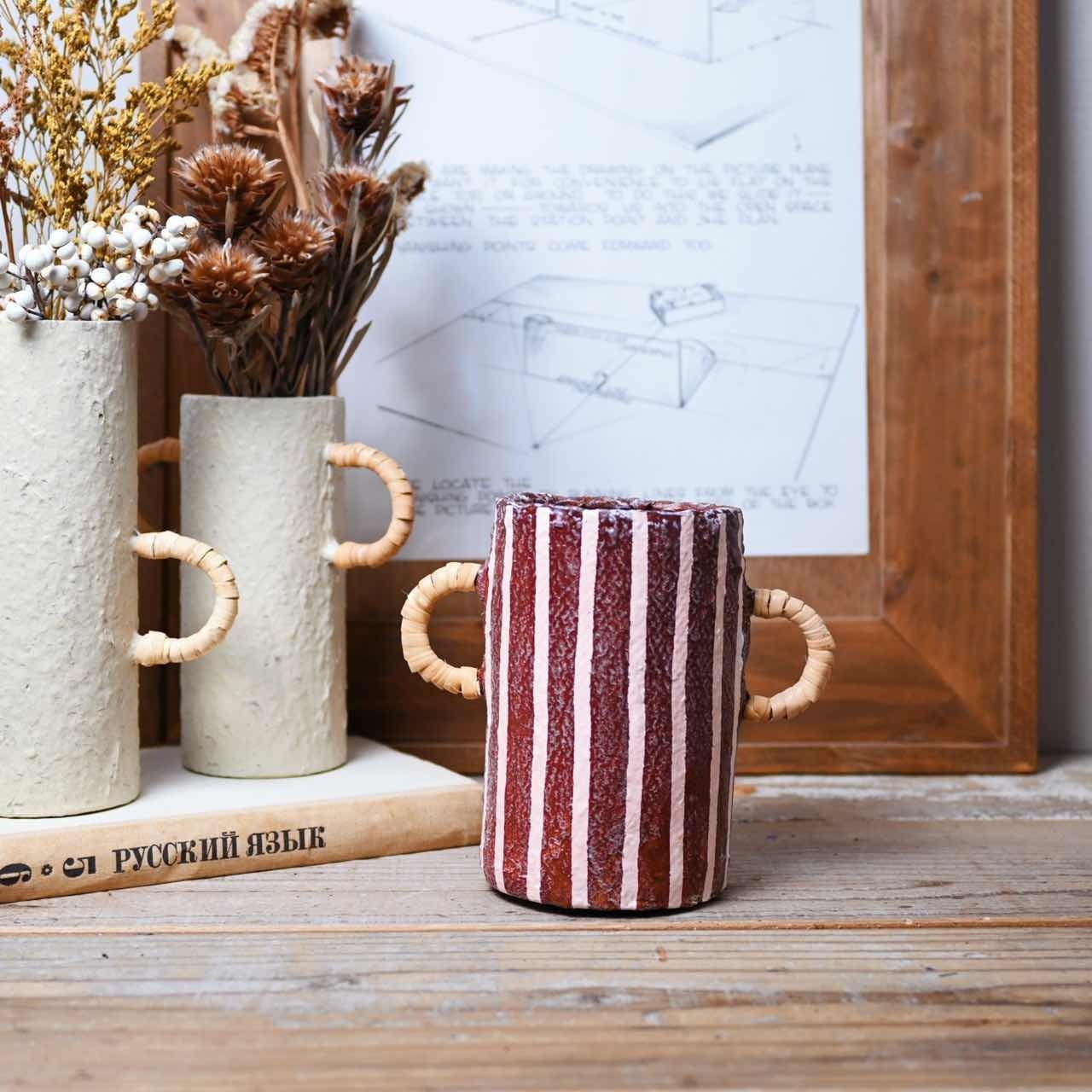 neuro アンバーストライプベース|花瓶 一輪挿し ナチュラル 雑貨屋 インテリア