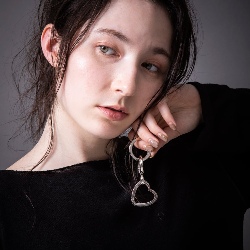 ハートカラビナキーリング AKK0002 Heart carabiner key ring シルバー