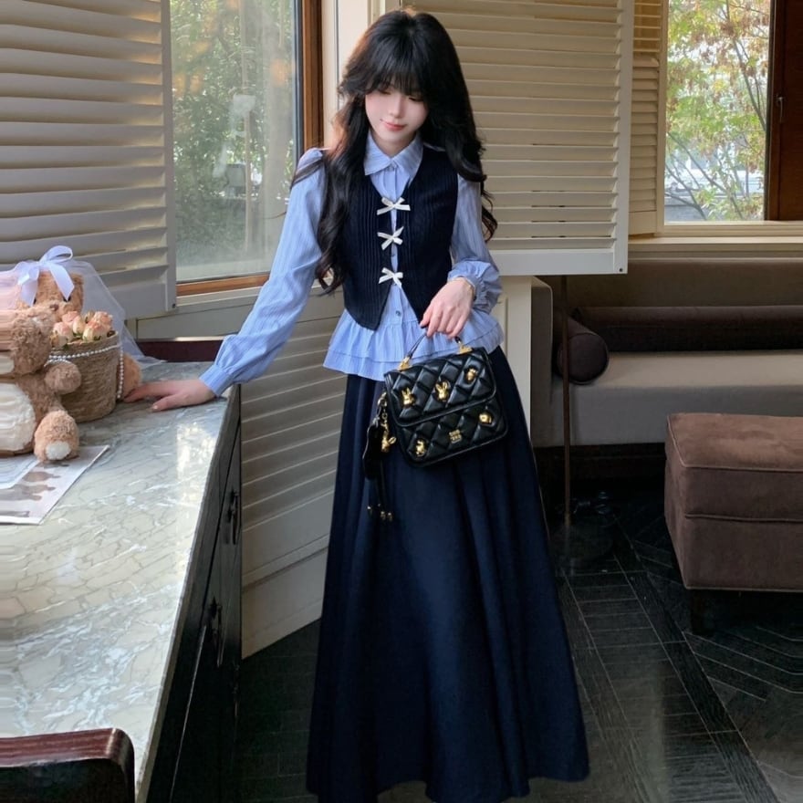 控えめな普段着使いに｜クラシカルロリィタセットアップ 上品細見え