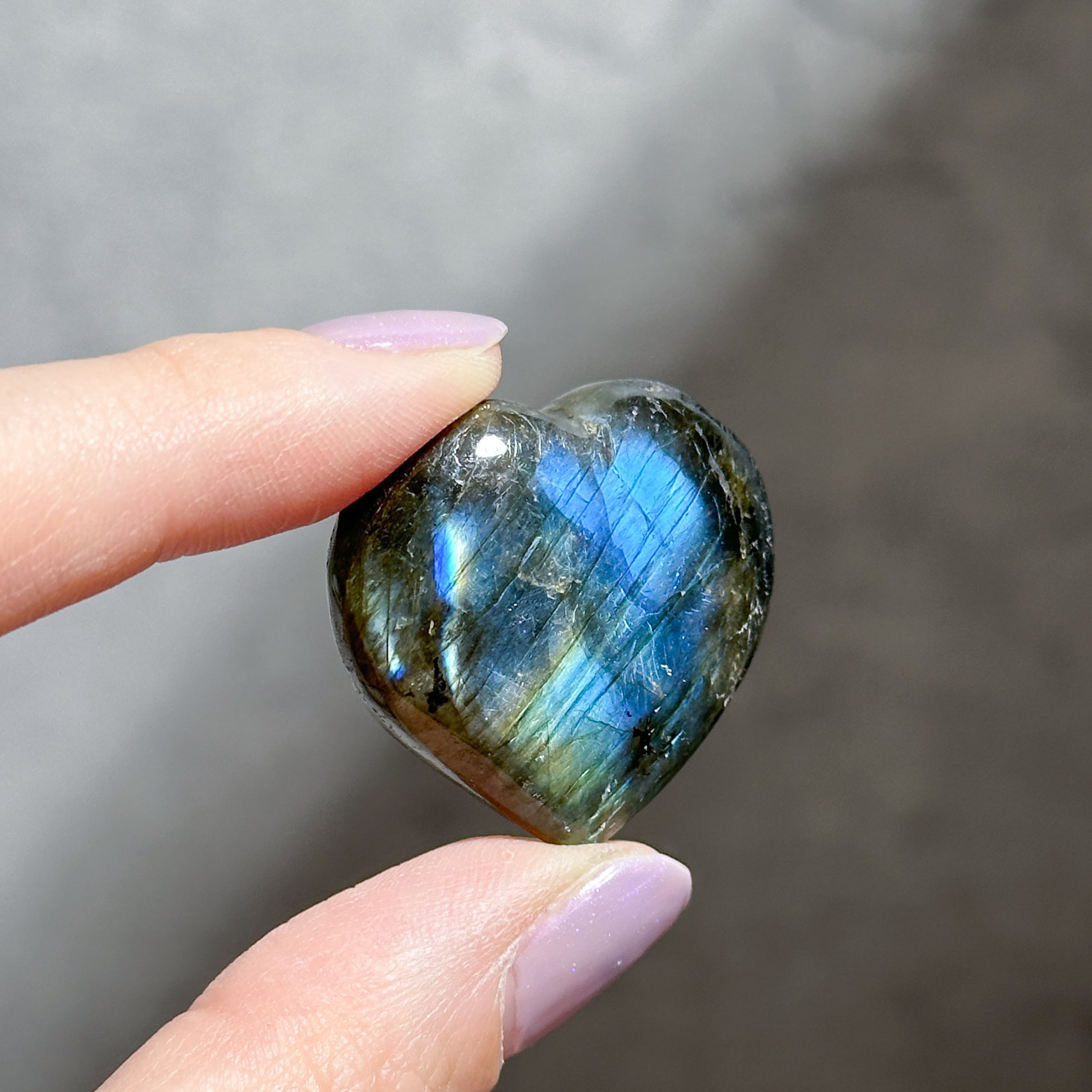 ラブラドライト ハート32◇ Labradorite ◇天然石・鉱物