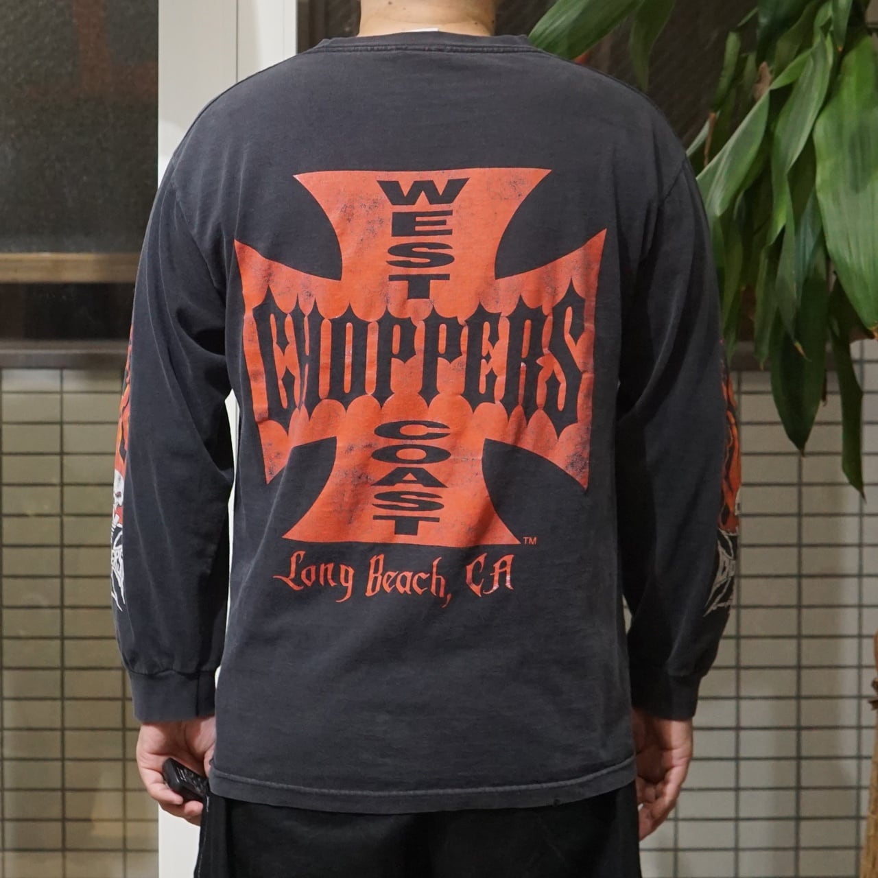 00's West Coast Choppers Devil Spade Red Black S/S 【L】 | JUNK