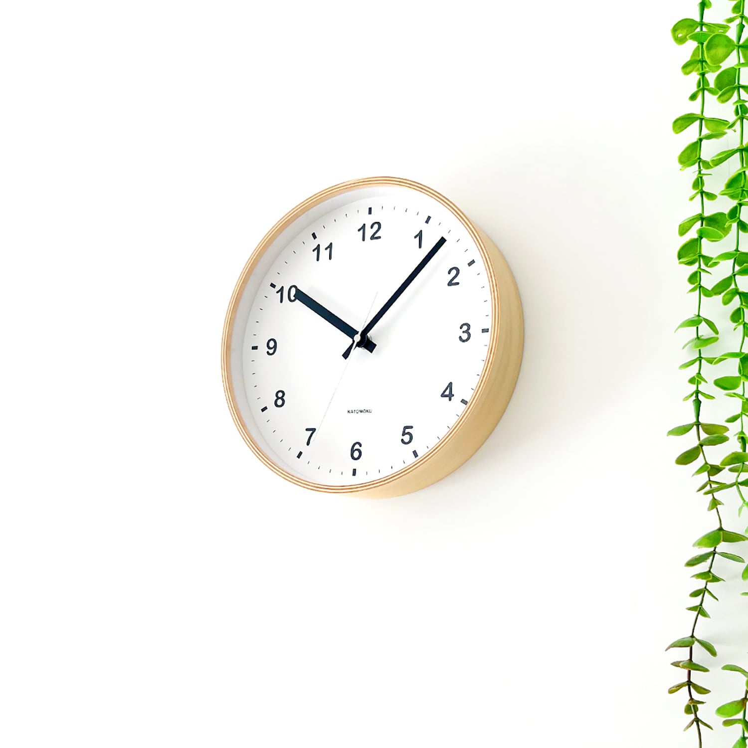 KATOMOKU plywood clock ナチュラル km-33M | 加藤木工株式会社 online
