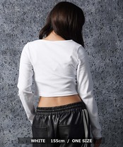 ◆テレコ ヘンリーネック ショート丈 L/S Tシャツ◆yn-930gts
