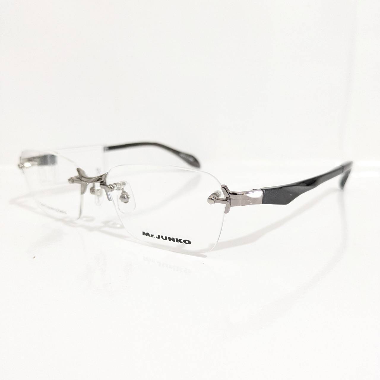 【Mr.JUNKO】スクエアツーポイントフレーム シルバー