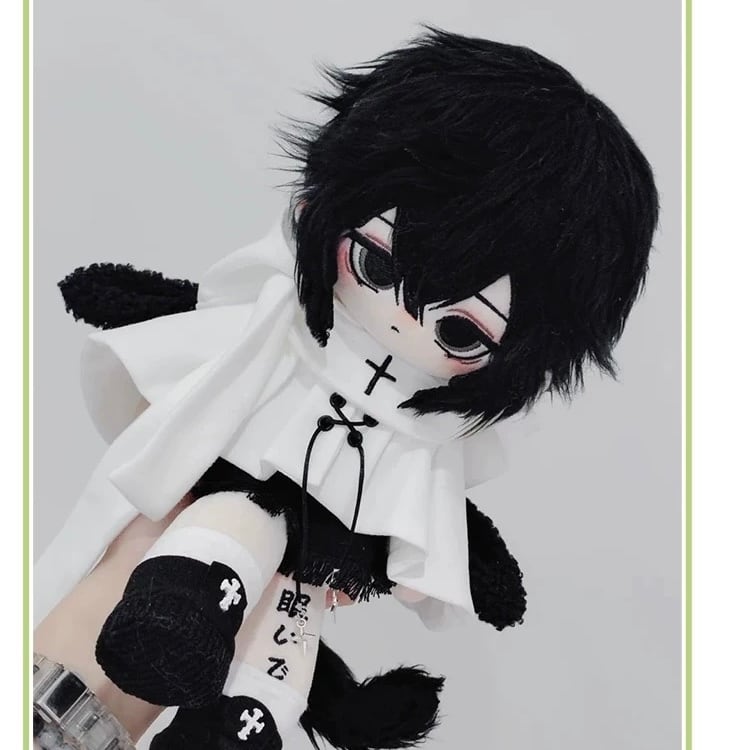 20cmぬい服】黒シープシスターコーデ 着せ替えぬいぐるみ 棉花娃娃用お