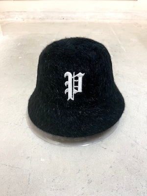 Old P Logo  Eco Fur Bermuda Hat   【BLK✖︎WHT】