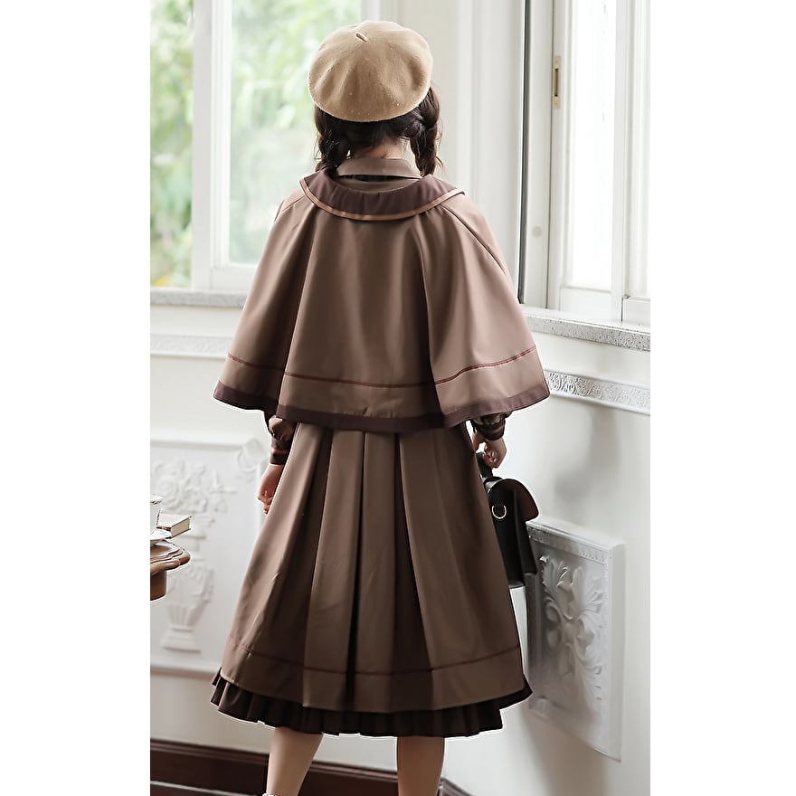 SEASONZ ロリータ クラロリ マント ケープ 刺繍 レトロ 学園風 JK JD