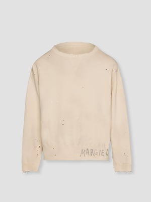 MAISON MARGIELA　Hand Written Logo Sweatshirt　Dirty ecru　S50GU0214