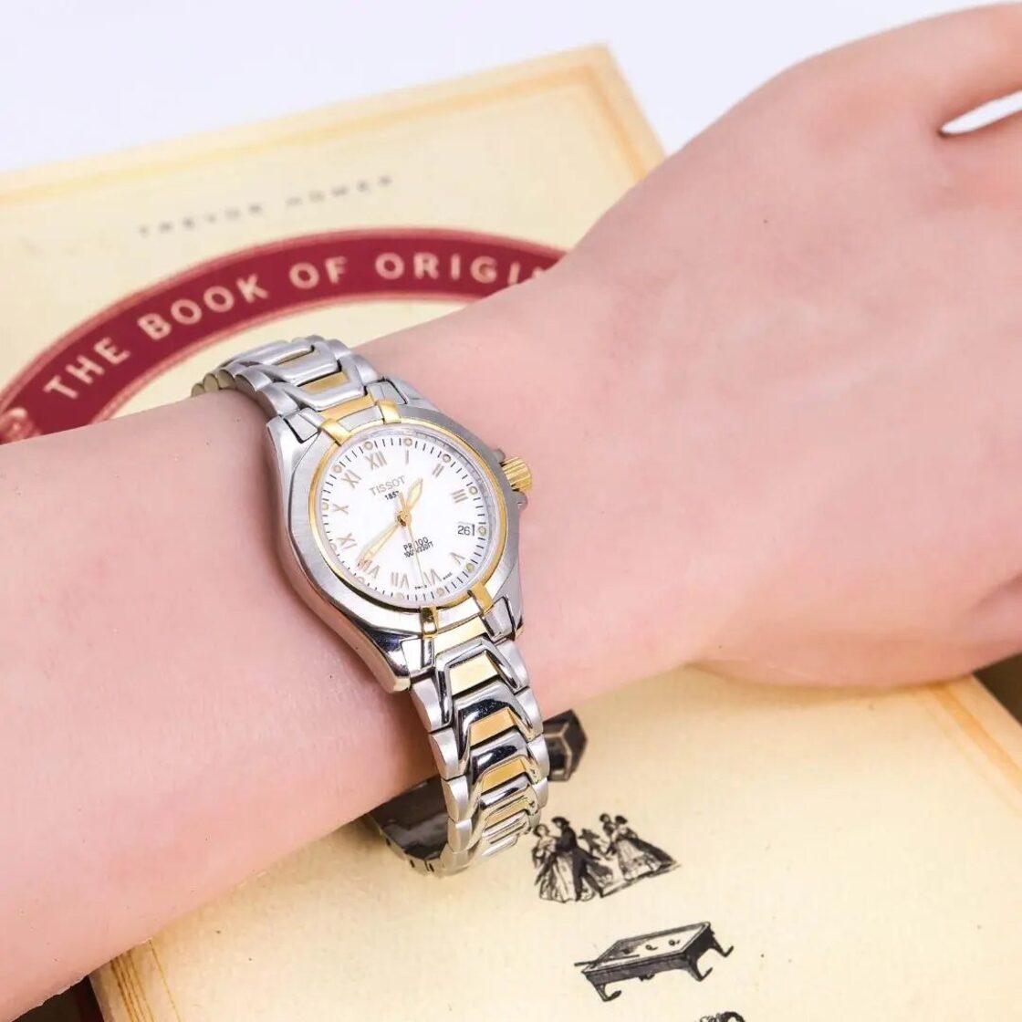 ◇美品 稼働 TISSOT 腕時計 1853 PR100 デイト 新品電池 b | Pay ID