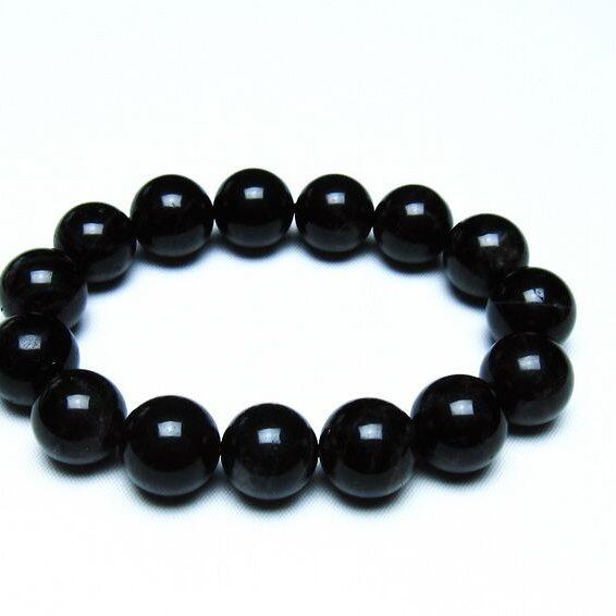 モリオン 黒水晶 ブレスレット 14mm 一点物 メール便可 [M便 1/10] 111-46309