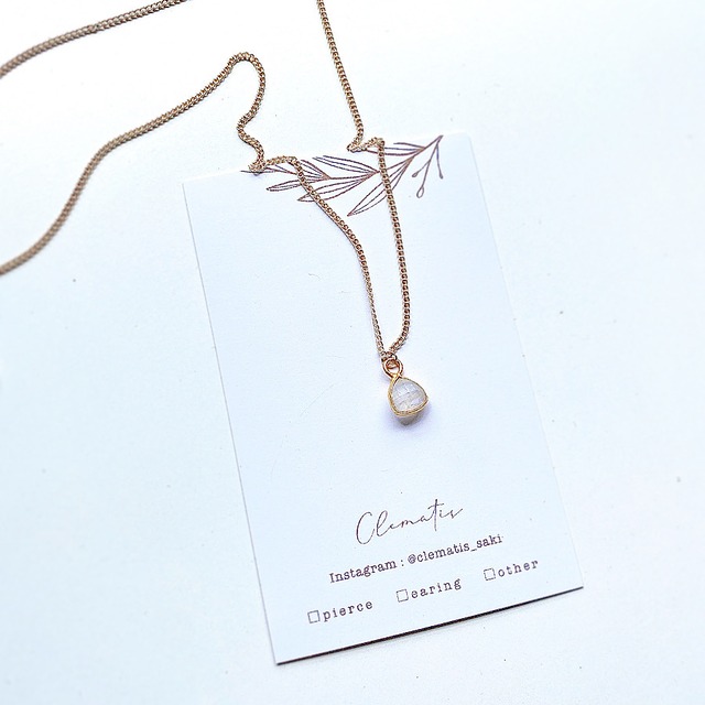 14kgf レインボームーンストーンネックレス