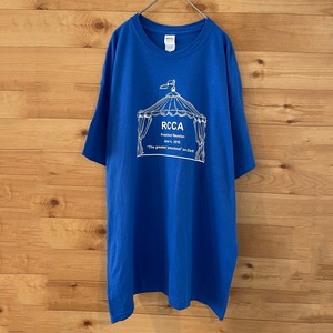 【GILDAN】RCCA ロゴ プリント Tシャツ 半袖 ブルー XL ビッグサイズ US古着 アメリカ古着