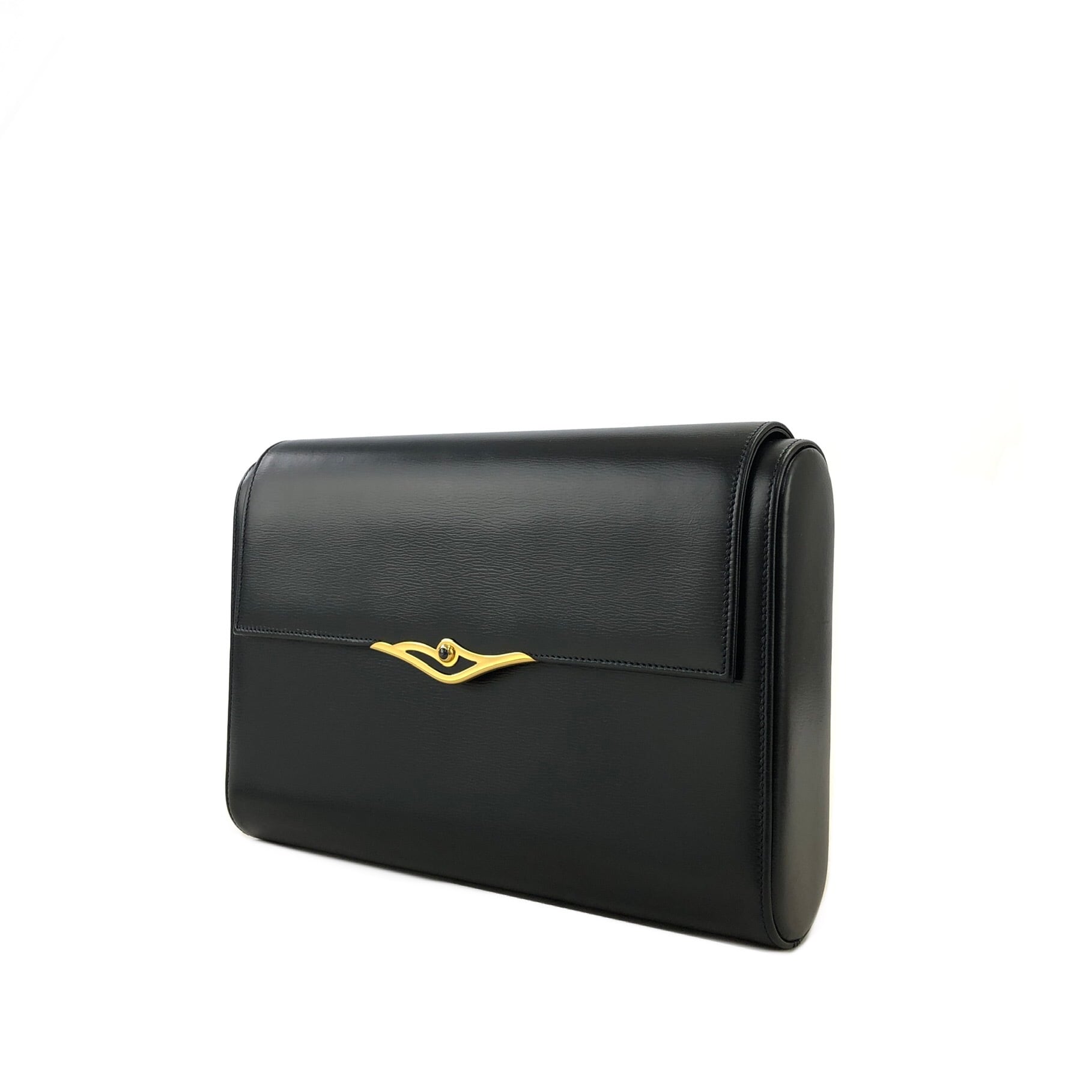 Cartier カルティエ サファイアライン ストーン レザー クラッチバッグ