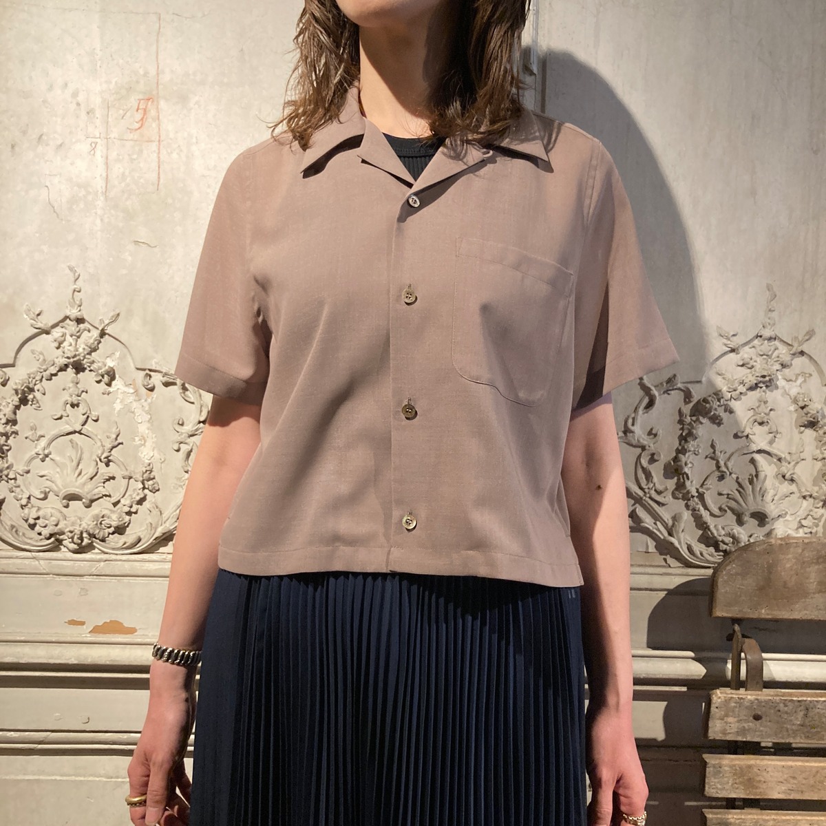 HYKE【ハイク】 T/W VOILE CROPPED SHIRT (15256) | glamour online