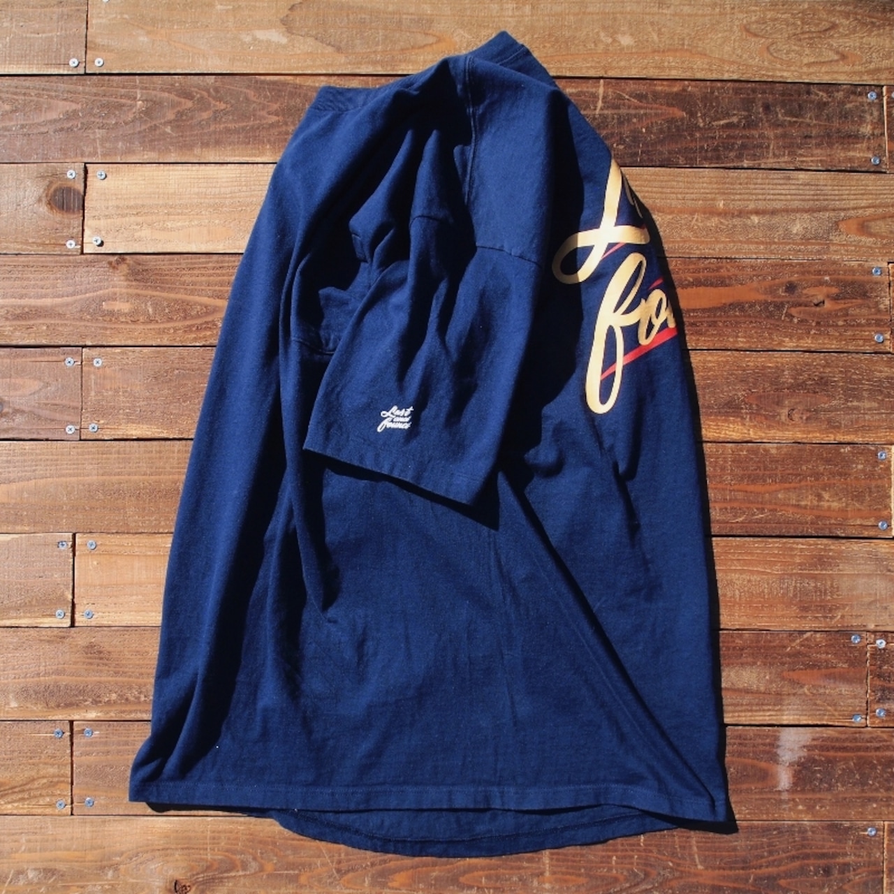 【LOST AND FOUND】"BACK PRINT" Vintage Pocket  BIG T-shirt (NAVY)