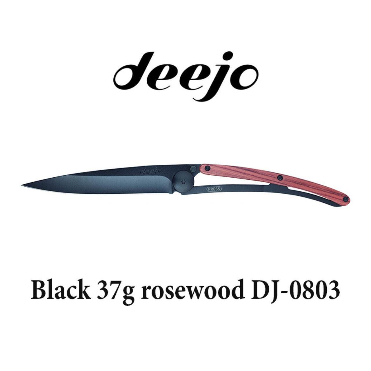 Deejo(ディージョ)　Black 37g アウトドア 折りたたみ ポケットナイフ